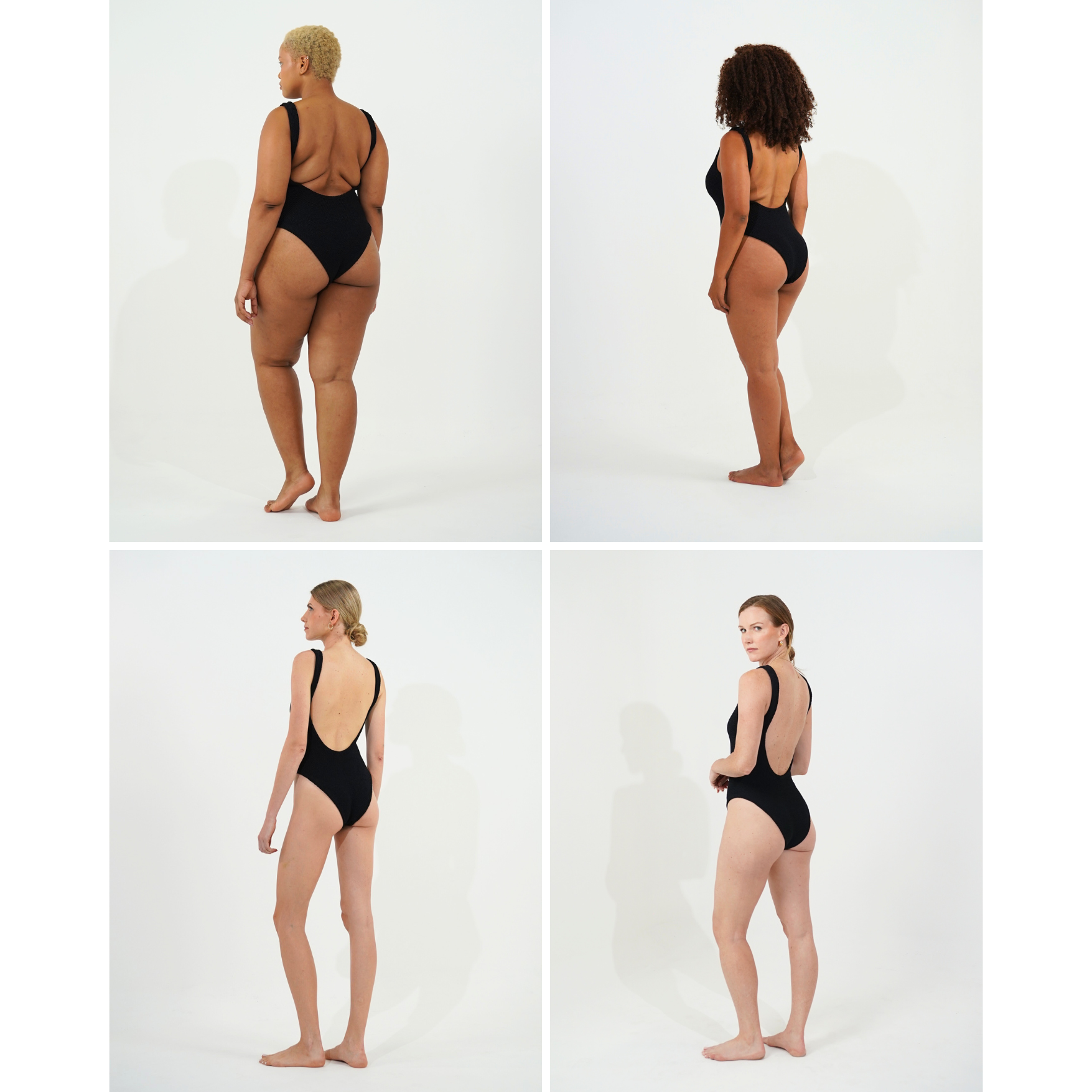 One Size Luxe Crinkle Swimsuit - Midnight Black