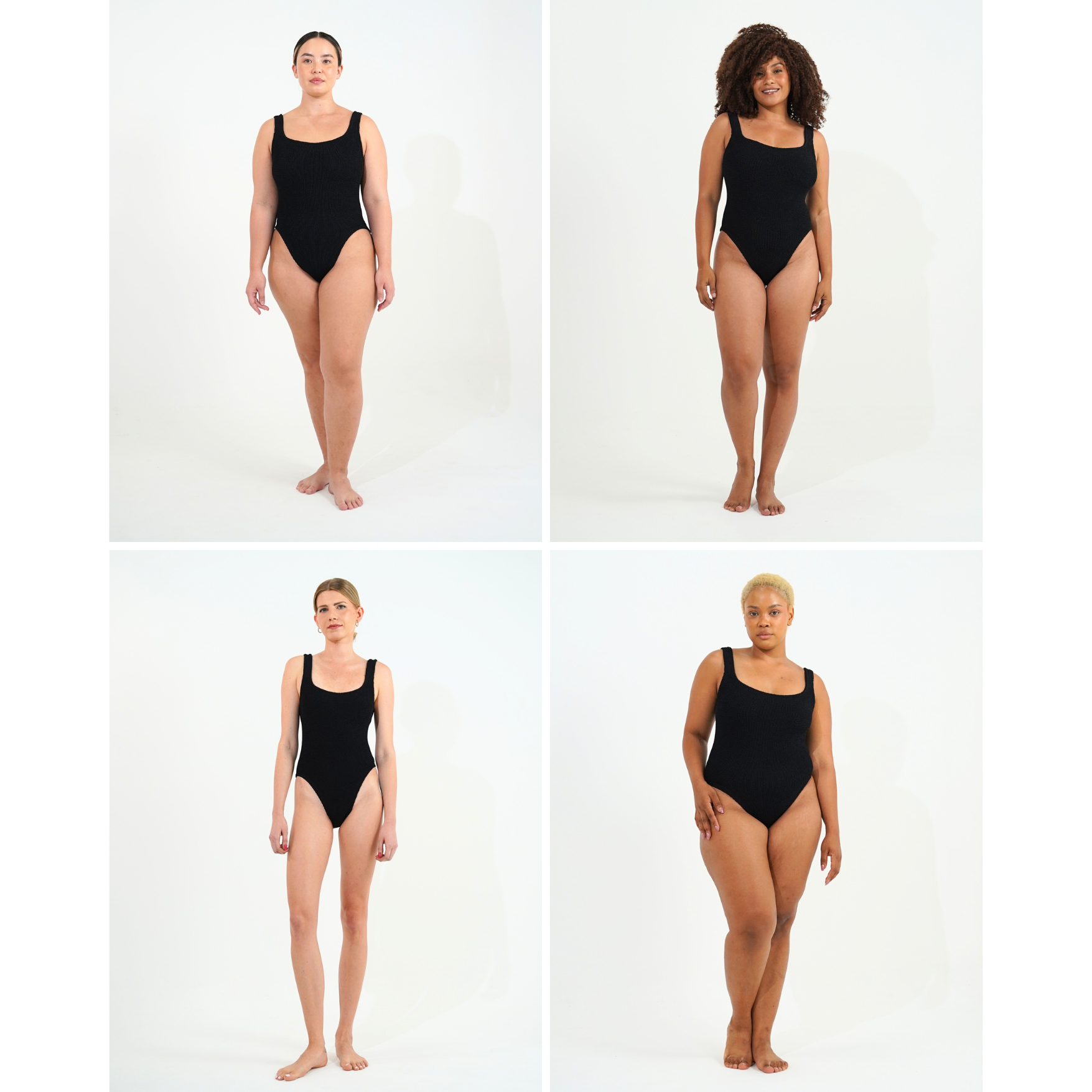 One Size Luxe Crinkle Swimsuit - Midnight Black