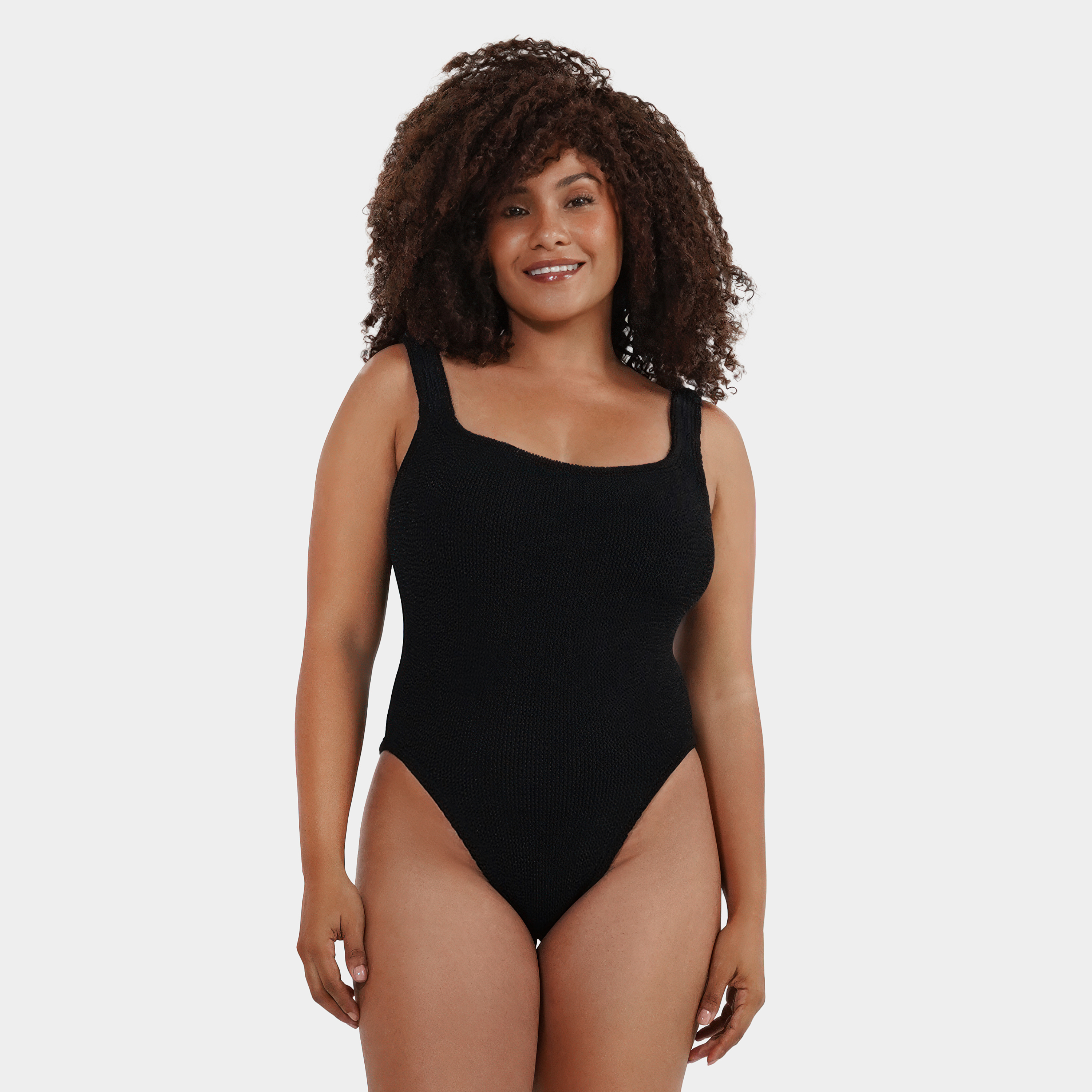 One Size Luxe Crinkle Swimsuit - Metallic Cinnamon