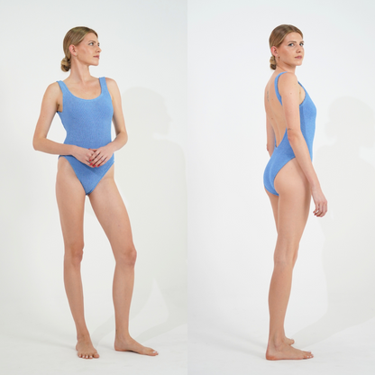 One Size Luxe Crinkle Swimsuit - Midnight Black