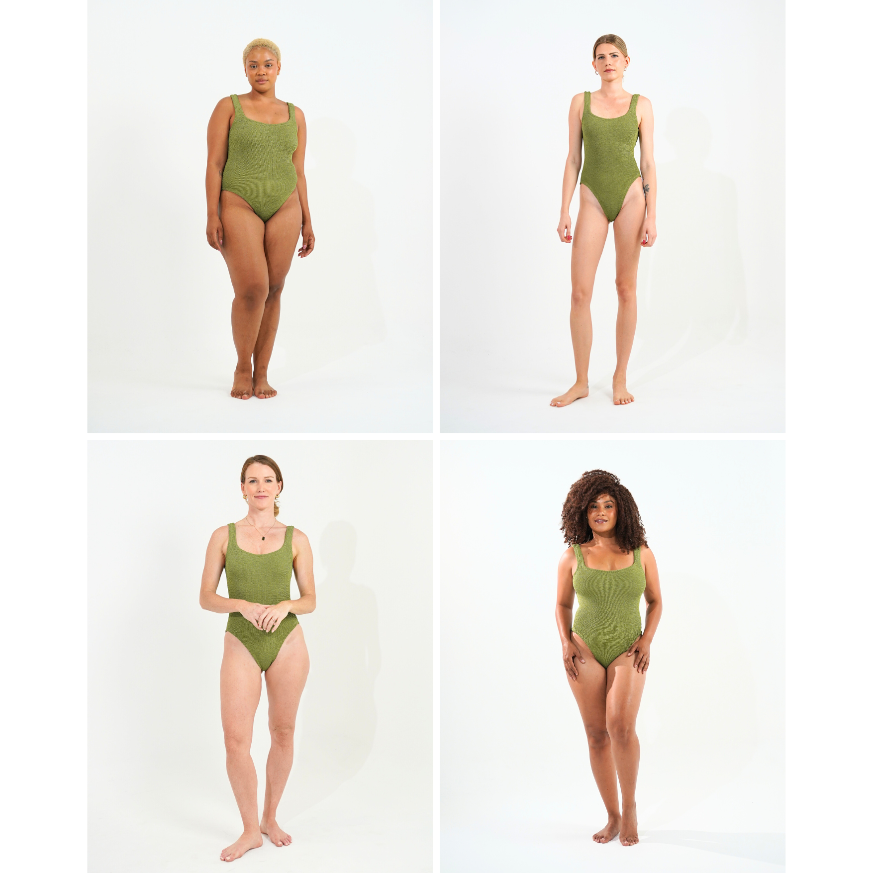 One Size Luxe Crinkle Swimsuit - Golden Sage