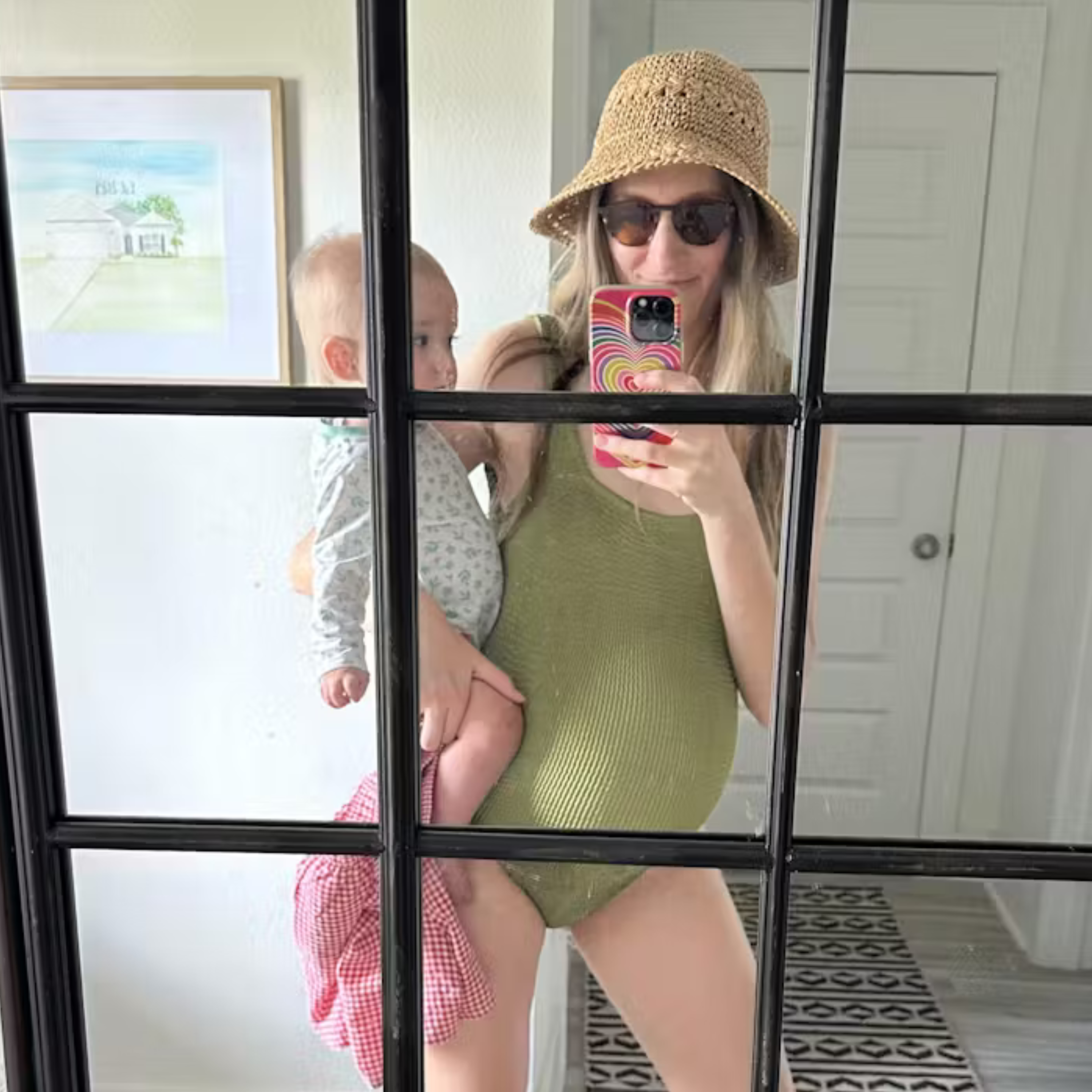 One Size Luxe Crinkle Swimsuit - Golden Sage