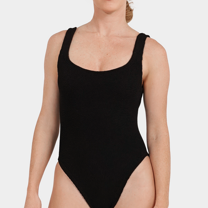 One Size Luxe Crinkle Swimsuit - Cornflower Blue