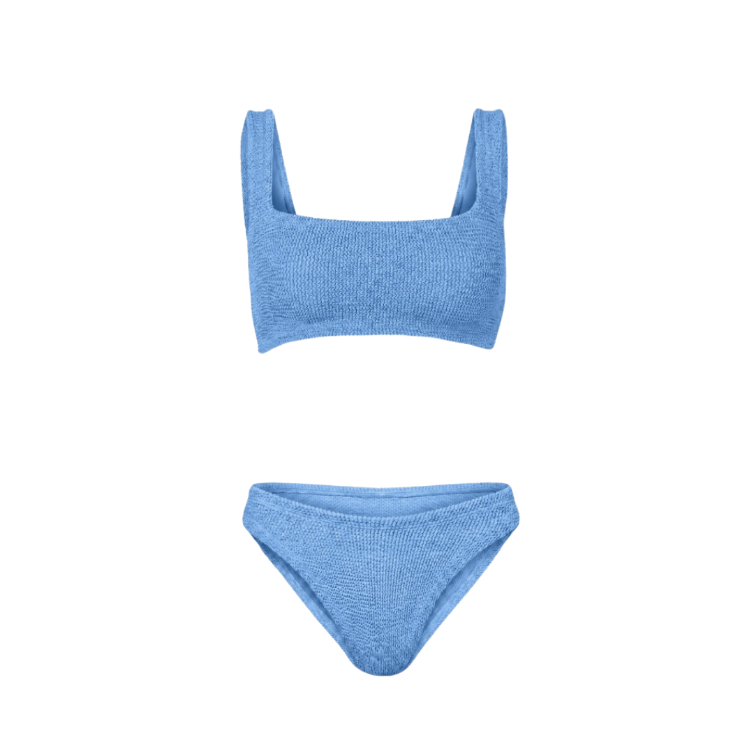 One Size Crinkle Bikini Set - Amalfi Classic Square Top  - Low Waisted Bottoms - Maternity, Postpartum &amp; Beyond