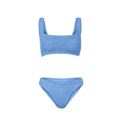 One Size Crinkle Bikini Set - Amalfi Classic Square Top  - Low Waisted Bottoms - Maternity, Postpartum &amp; Beyond