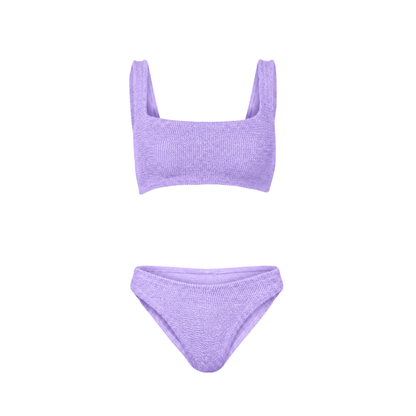 One Size Crinkle Bikini Set - Amalfi Classic Square Top  - Low Waisted Bottoms - Maternity, Postpartum &amp; Beyond