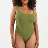 One Size Luxe Crinkle Swimsuit - Golden Sage