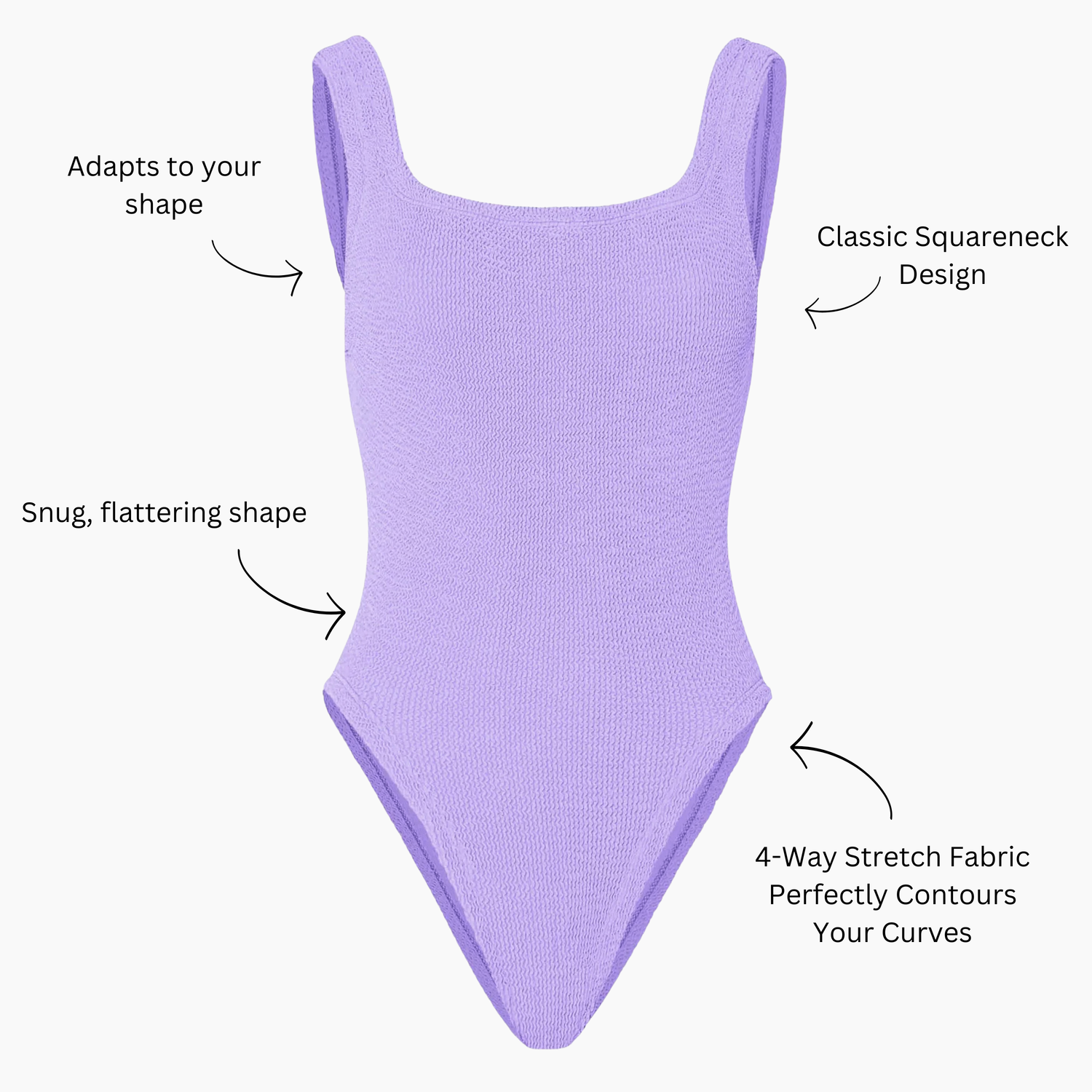 One Size Crinkle Swimsuit, Maternity &amp; Postpartum - Lavender Haze