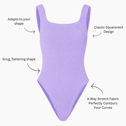 One Size Crinkle Swimsuit, Maternity &amp; Postpartum - Lavender Haze